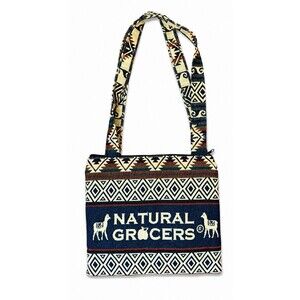 Natural Grocers Southwestern Woven Tote Bag Alpaca Print Ecuador Grocery Market
